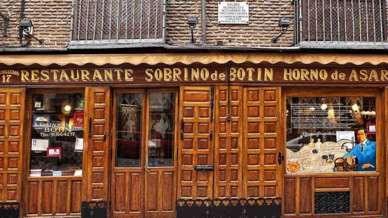 Entrance of Sobrino de Botín, the world's oldest restaurant