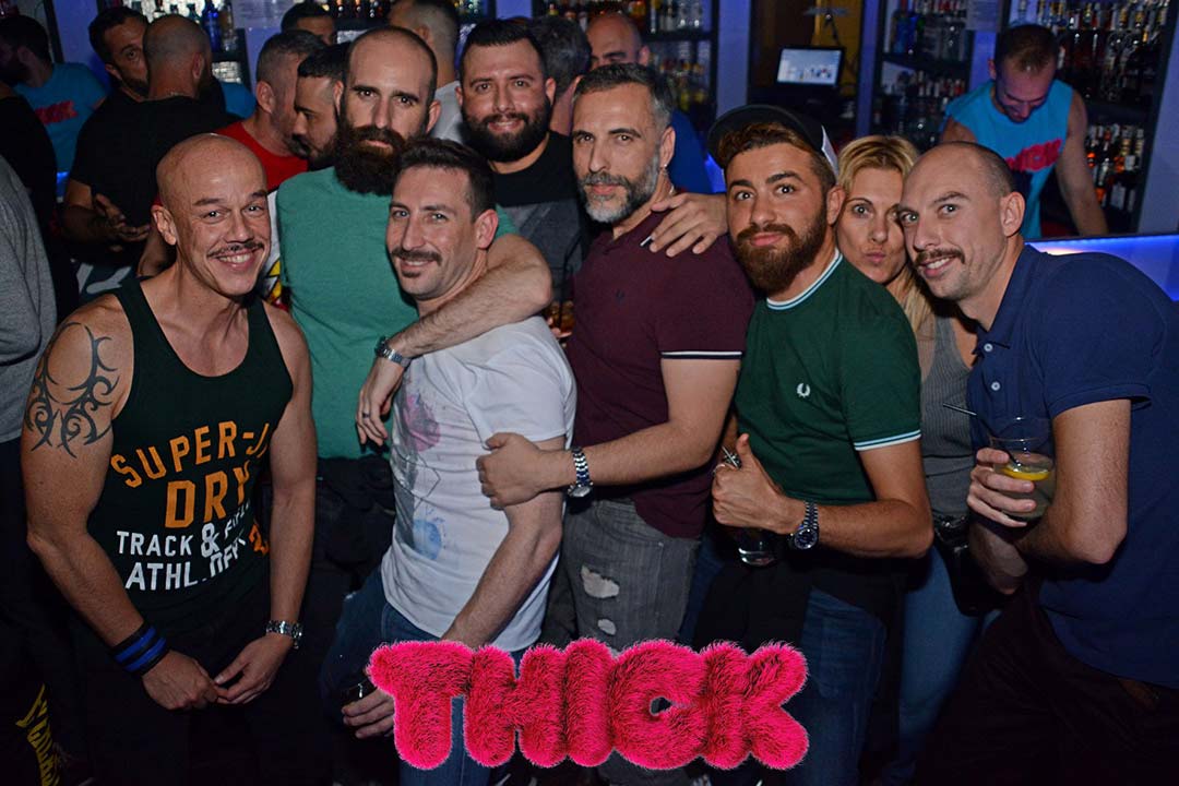 Weekend crowd at Thick, Madrid