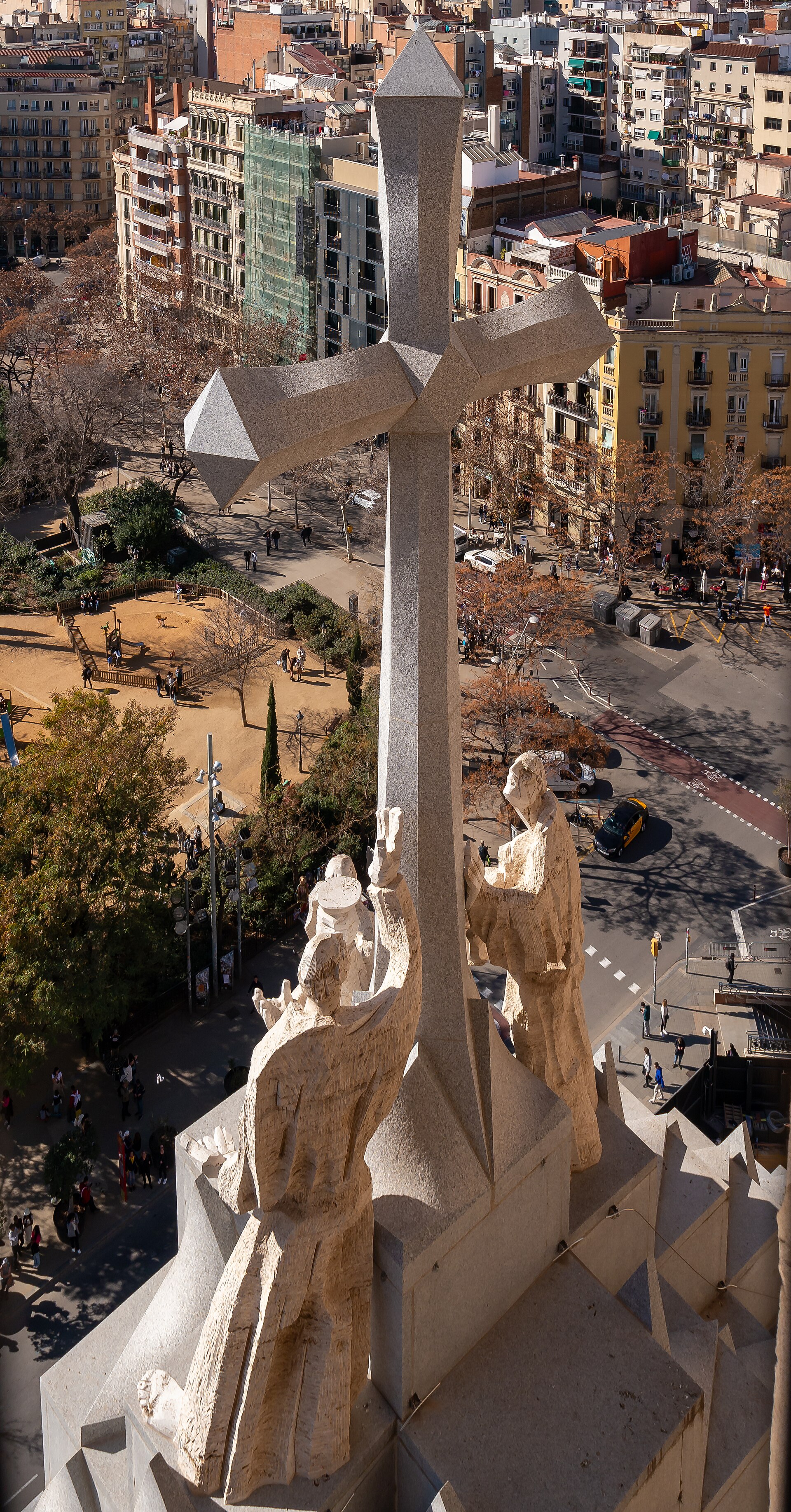 View over the Eixample from the Passion tower of the Sagrada Família