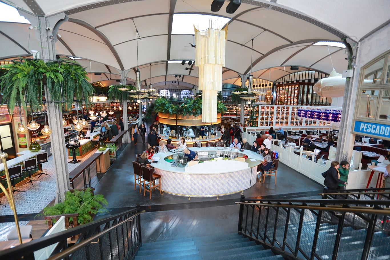 Dining atrium at El Nacional, Barcelona