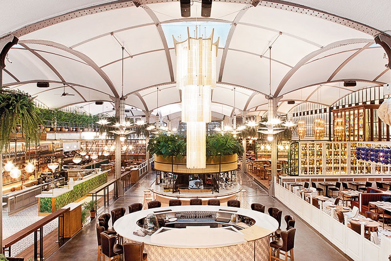 The soaring main hall of El Nacional food hall in Barcelona