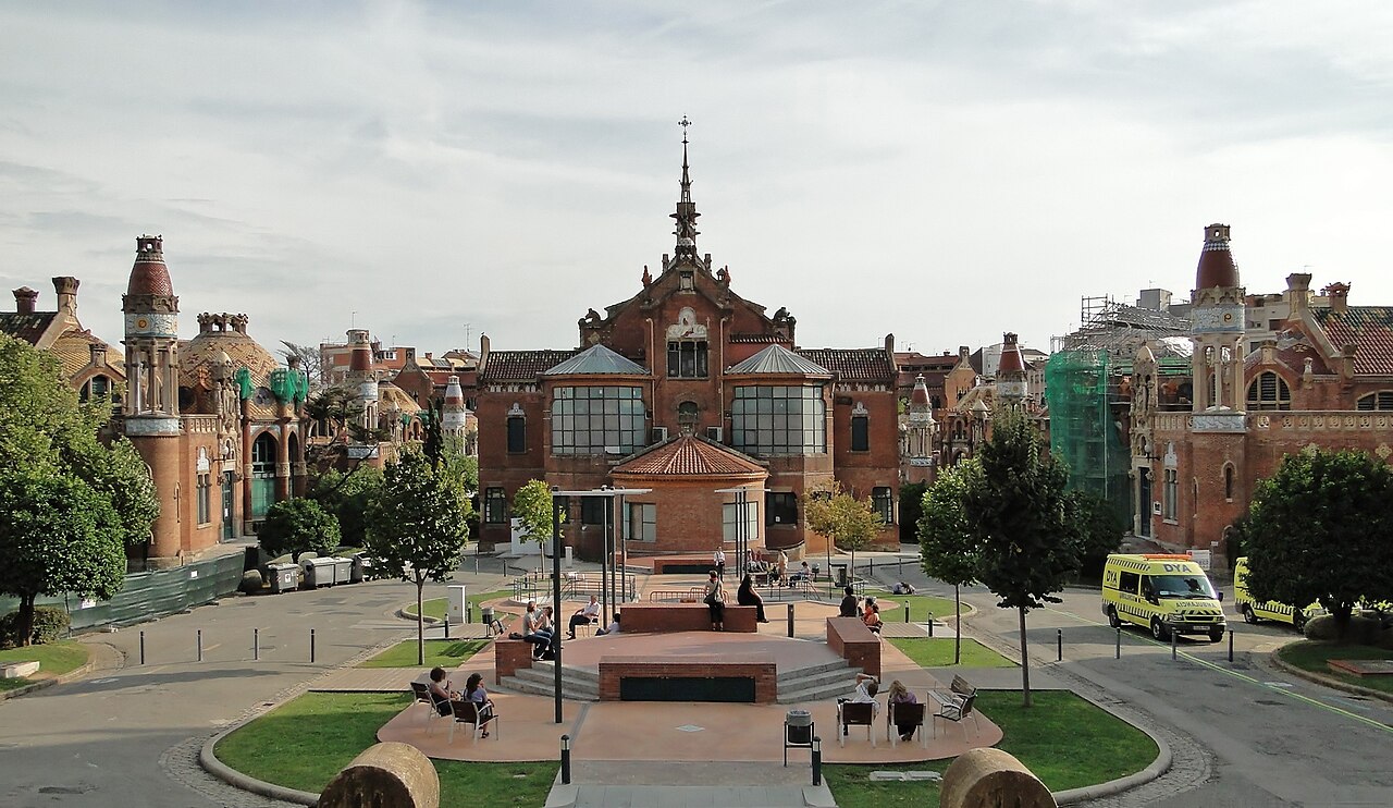 The modernist pavilions of Hospital de Sant Pau in Barcelona