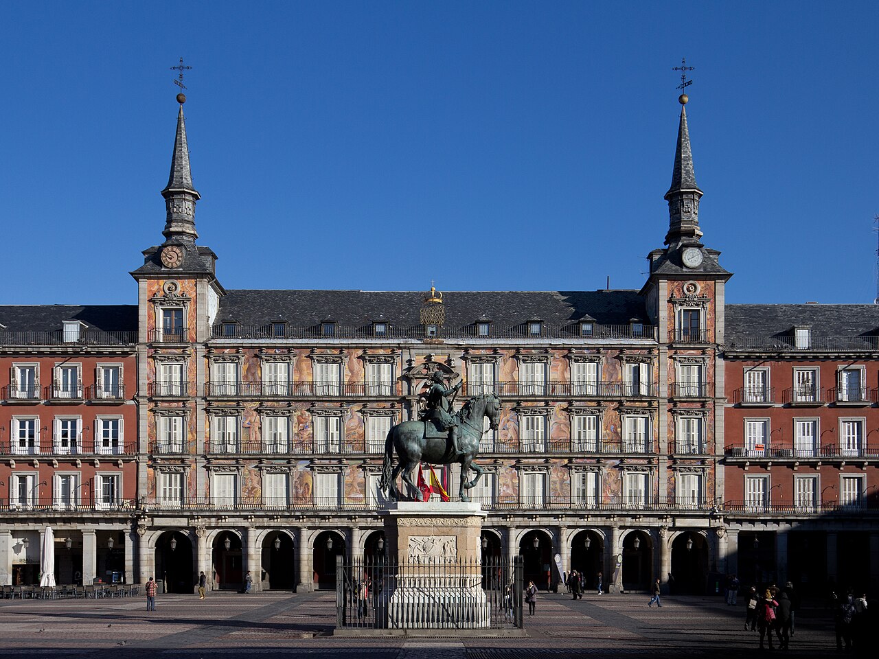 Plaza Mayor arcaded square in Madrid