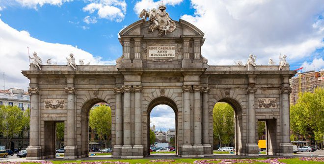 Puerta de Alcalá monument in Madrid