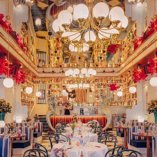 Colorful dining room at Villa Capri Madrid