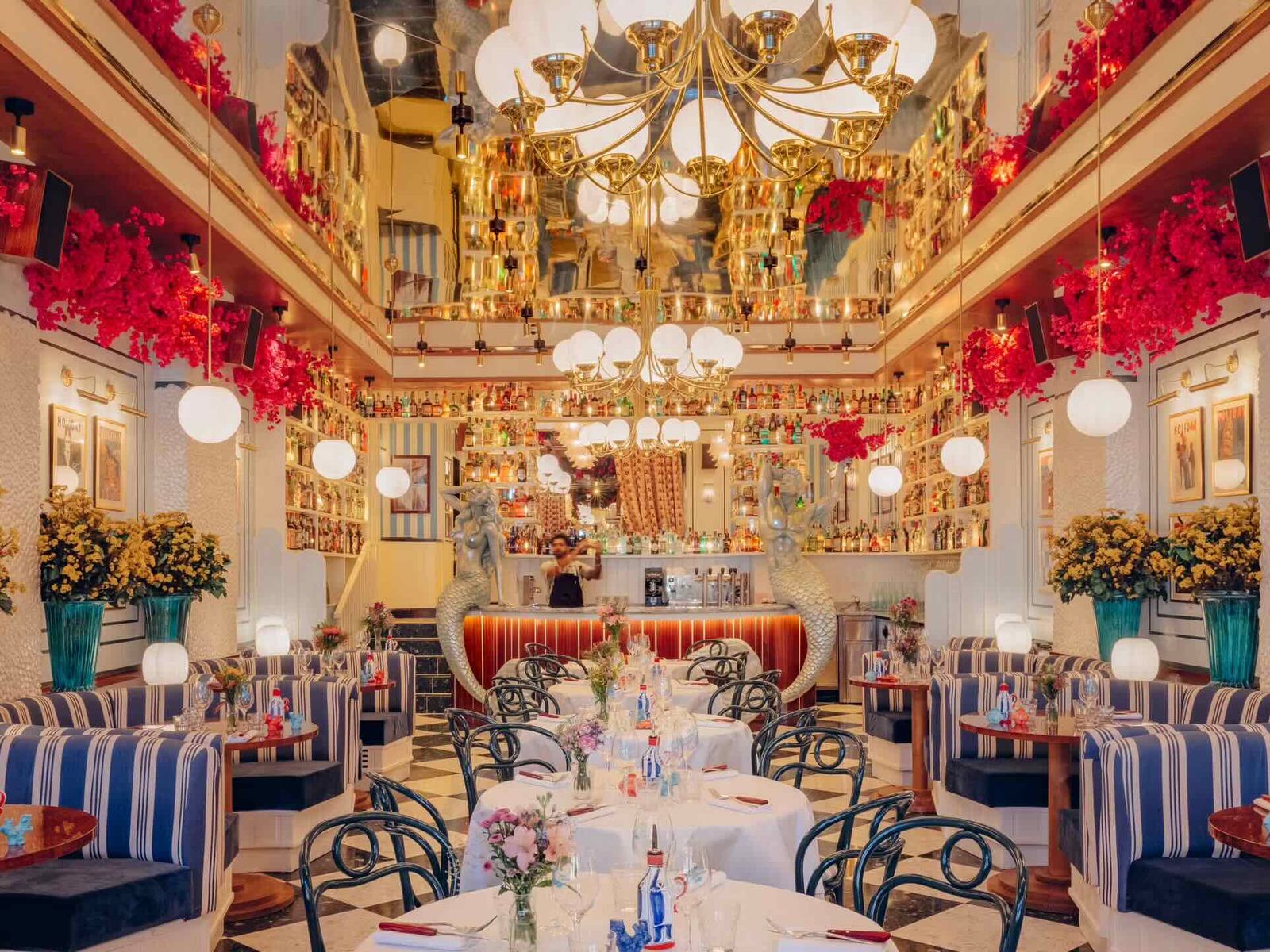 Amalfi-style dining room at Villa Capri Madrid